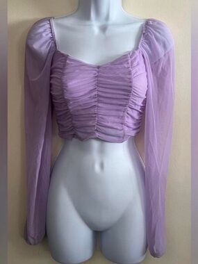 Aly Rose Sheer Boho Crop Top